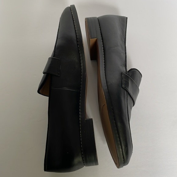 New Franco Sarto L Hurley Black Leather Loafers Size 8.5M - Picture 7 of 8